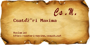 Csatári Maxima névjegykártya